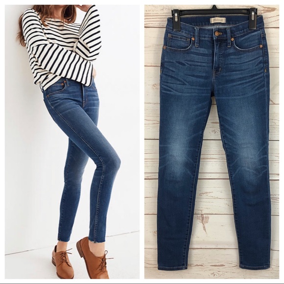 Madewell Denim - Madewell 9” High Rise Faded Wash Skinny Jeans